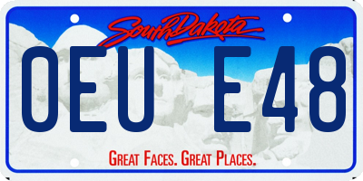 SD license plate 0EUE48