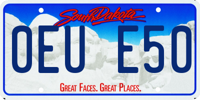 SD license plate 0EUE50