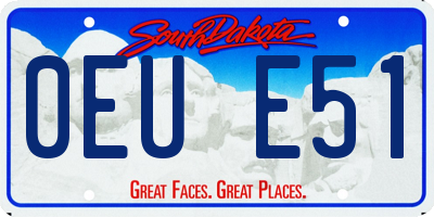 SD license plate 0EUE51