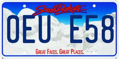 SD license plate 0EUE58
