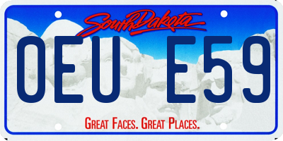 SD license plate 0EUE59