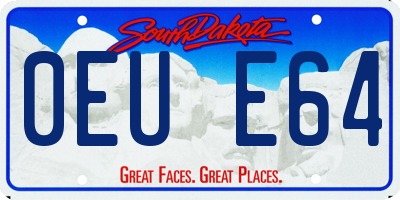 SD license plate 0EUE64