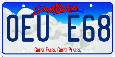 SD license plate 0EUE68