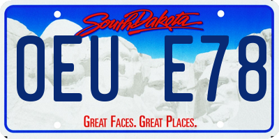 SD license plate 0EUE78