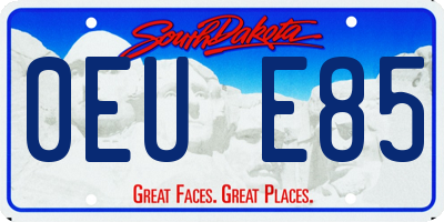 SD license plate 0EUE85