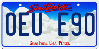 SD license plate 0EUE90