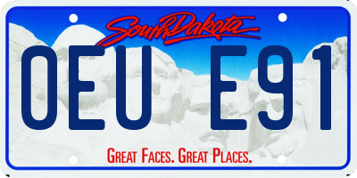 SD license plate 0EUE91