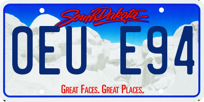 SD license plate 0EUE94