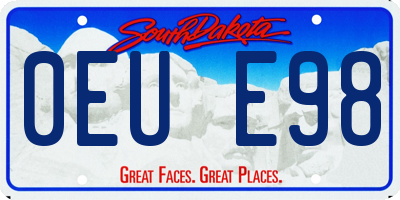 SD license plate 0EUE98