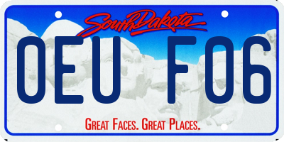 SD license plate 0EUF06