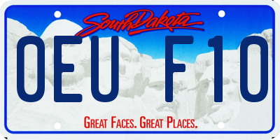 SD license plate 0EUF10