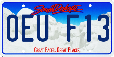 SD license plate 0EUF13
