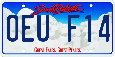 SD license plate 0EUF14