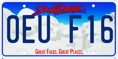 SD license plate 0EUF16