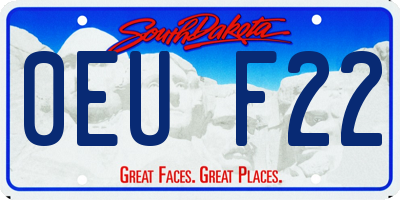 SD license plate 0EUF22