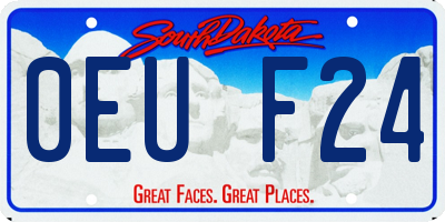 SD license plate 0EUF24