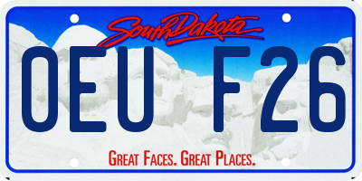 SD license plate 0EUF26