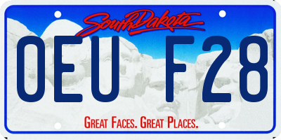 SD license plate 0EUF28