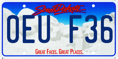 SD license plate 0EUF36