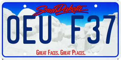 SD license plate 0EUF37
