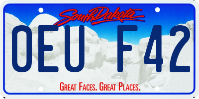 SD license plate 0EUF42