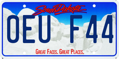 SD license plate 0EUF44