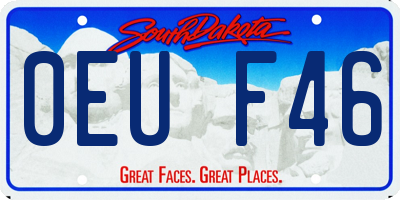 SD license plate 0EUF46