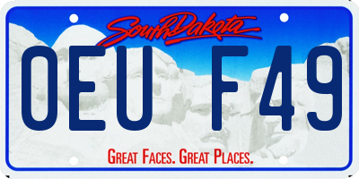 SD license plate 0EUF49