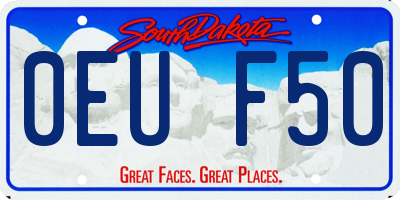 SD license plate 0EUF50