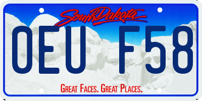SD license plate 0EUF58