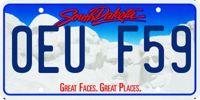 SD license plate 0EUF59