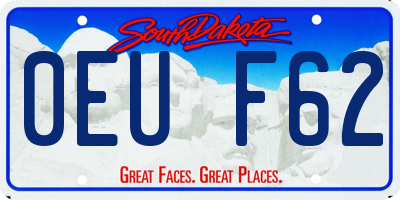 SD license plate 0EUF62