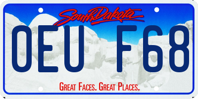 SD license plate 0EUF68
