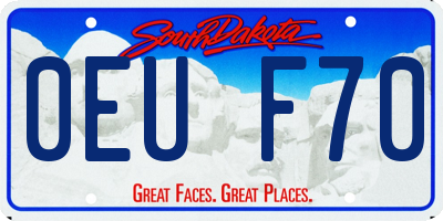 SD license plate 0EUF70