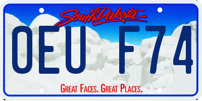 SD license plate 0EUF74