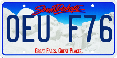 SD license plate 0EUF76