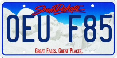 SD license plate 0EUF85