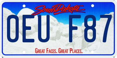 SD license plate 0EUF87