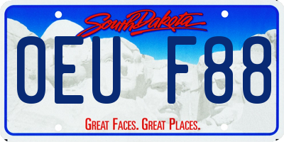 SD license plate 0EUF88