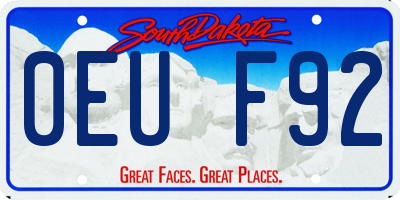 SD license plate 0EUF92