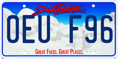 SD license plate 0EUF96