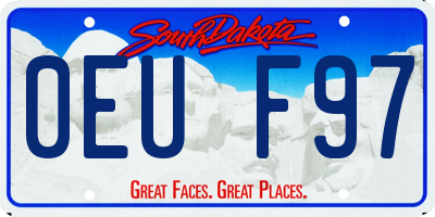 SD license plate 0EUF97