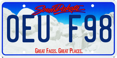 SD license plate 0EUF98