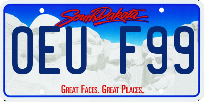 SD license plate 0EUF99