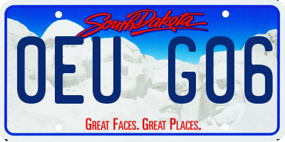 SD license plate 0EUG06
