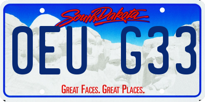 SD license plate 0EUG33