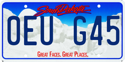 SD license plate 0EUG45