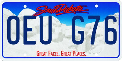 SD license plate 0EUG76