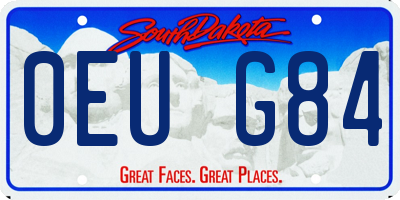 SD license plate 0EUG84