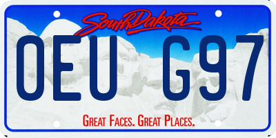 SD license plate 0EUG97